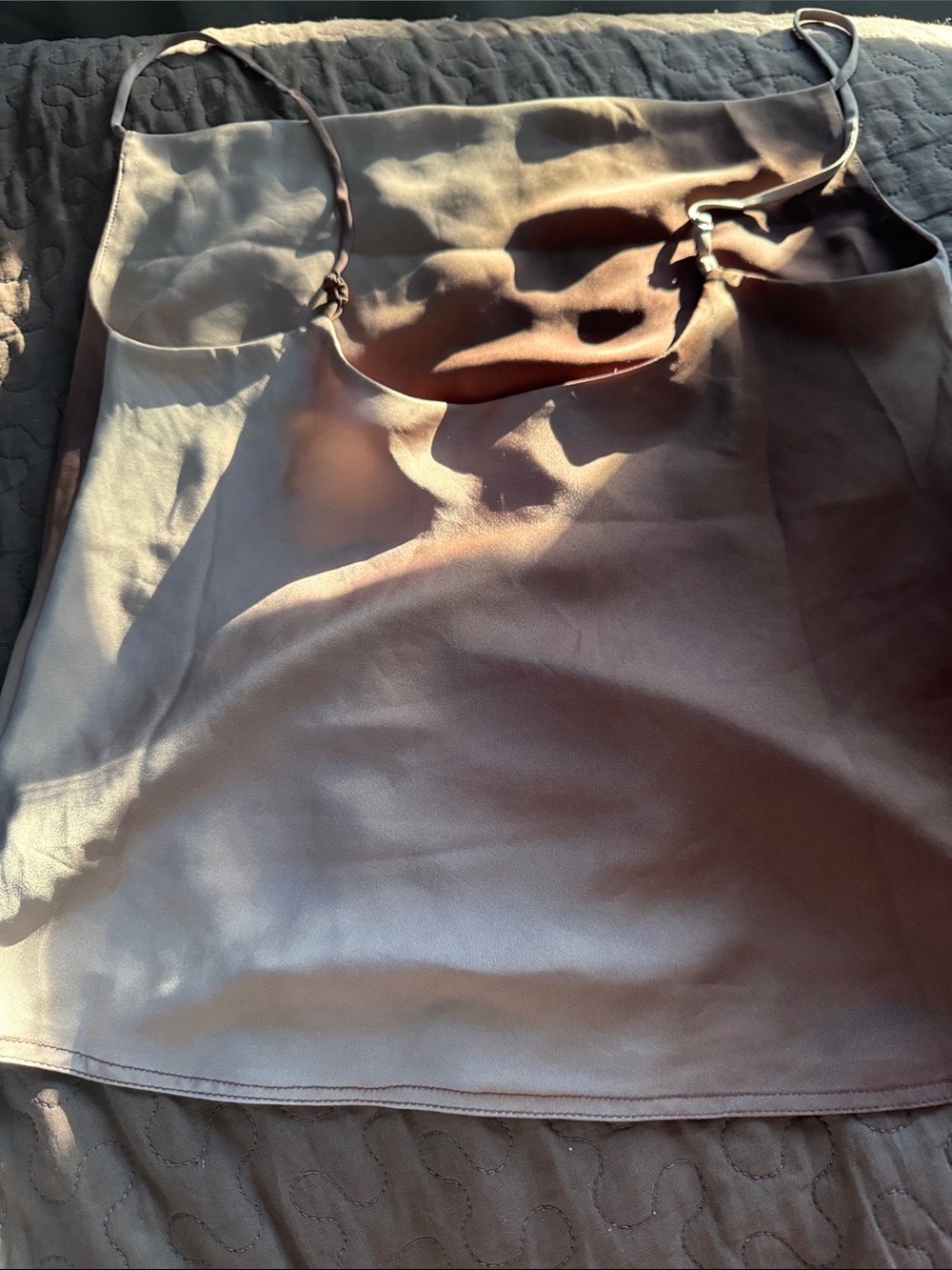 Babaton Satin Cowl Neck Camisole in Taupe/Light Taupe - Picture 4 of 5